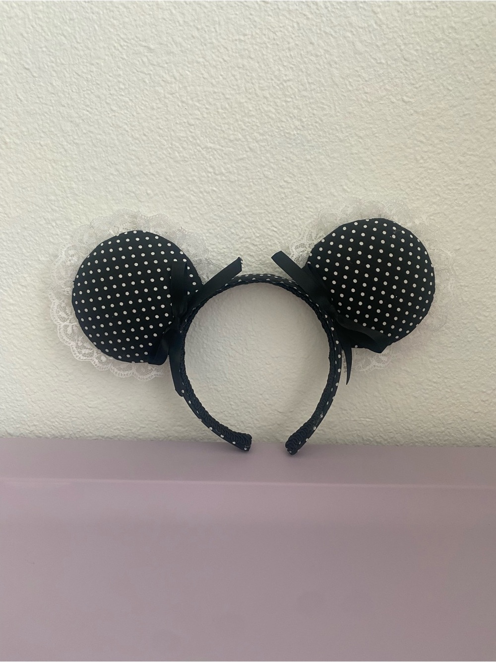Polka Dot Lace Coquette Minnie Ears